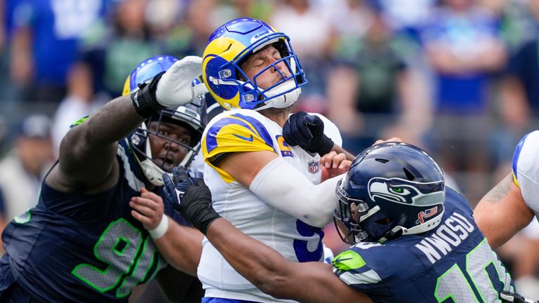 Highlights of the Los Angeles Rams against the Seattle Seahawks in Week 1 of the NFL.